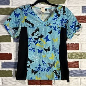 Cherokee Pattern‎ Scrub Top - Size Small